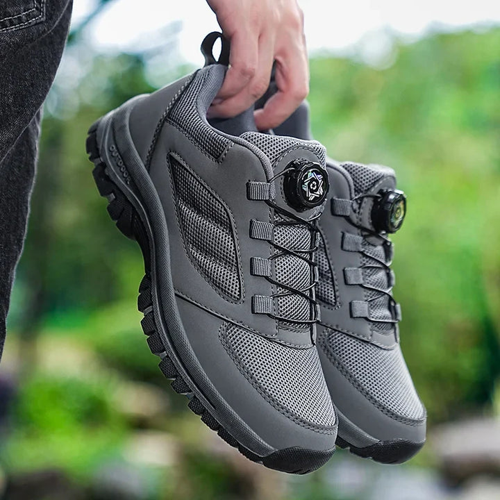 Herren Outdoor Wanderschuhe, rutschfest & bequem, mit Drehverschluss für Trekking & Hiking im Frühling & Herbst.