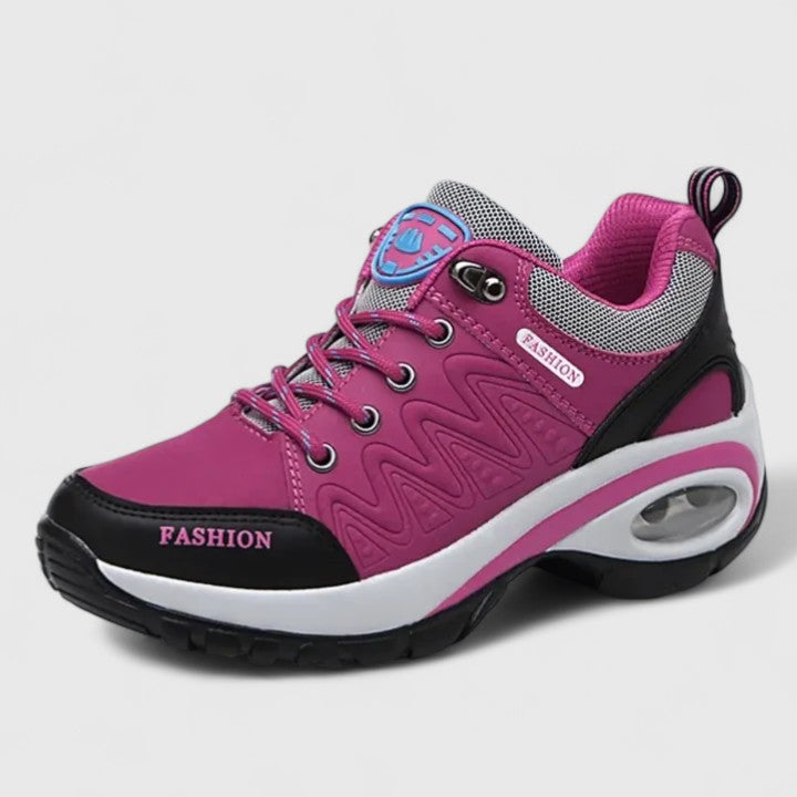 Alltagstaugliche Damen Walkingschuhe, leicht & bequem. Rutschfeste Sohle für sicheren Stand und hohen Tragekomfort.