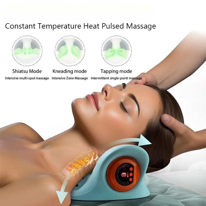 Lyra Nacken- & Schultermassager mit Traktion; ideal für Wellness & Gesundheit Zuhause oder im Büro.