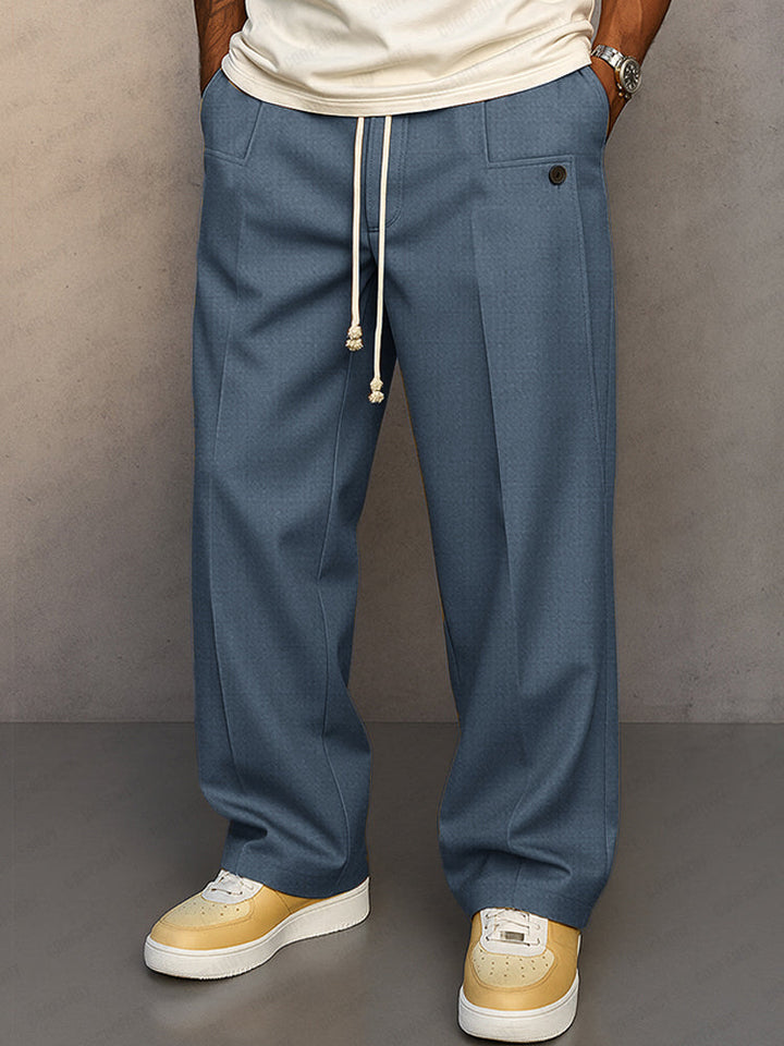 Komfortable & elegante Herrenhose mit Kordelzugbund. Klassische Freizeithose für vielseitige Herrenmode.