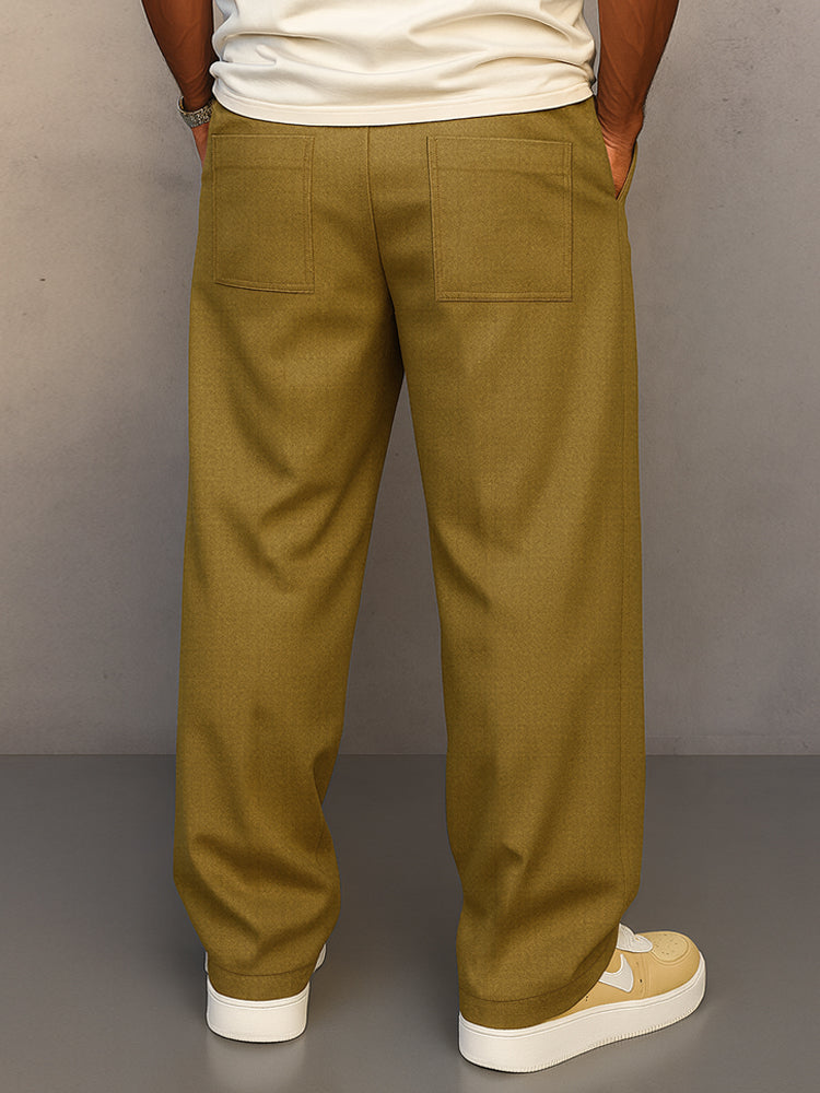 Herrenhose: Komfortable elegante Hose mit Kordelzugbund & Bügelfalte. Ideal für Streetwear & Freizeithose.