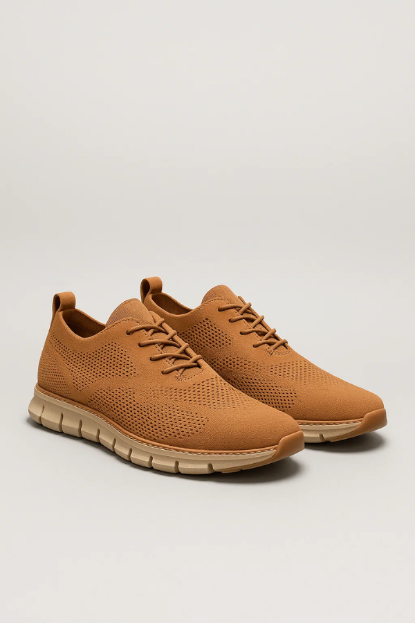 Braune & grüne Herren Orthopädische Sneaker. Atmungsaktiv, bequem, ideal für Alltag & Freizeit.