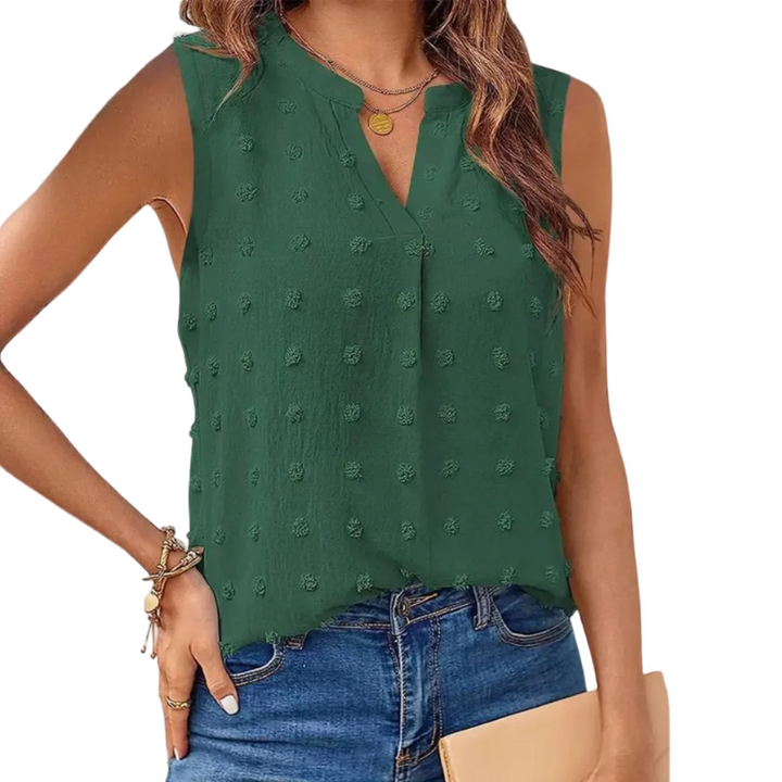 Elegante ärmellose Damenbluse in lockerem Schnitt, ideal für Sommer, Freizeit & Büro. Leicht & bequem.