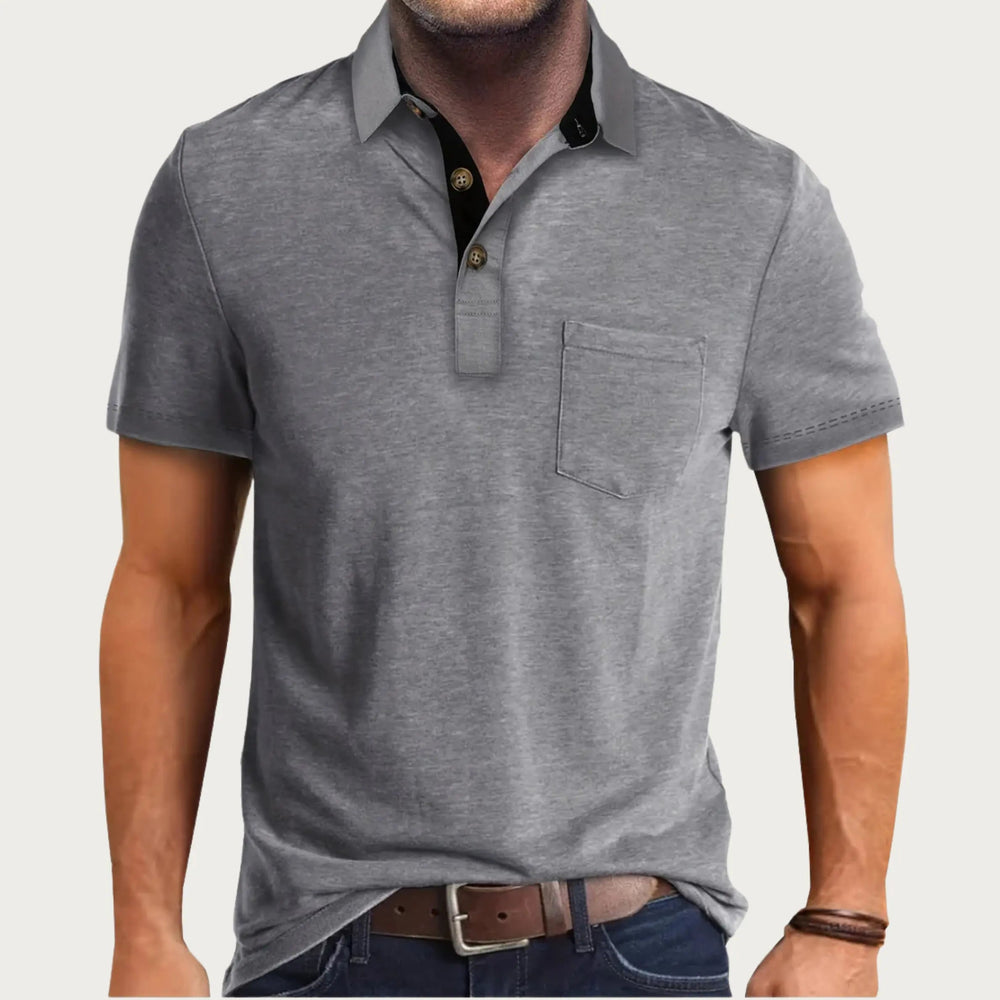 Vielseitiges Herren Slim Fit Poloshirt, smart casual für Sommer und Alltagskleidung.