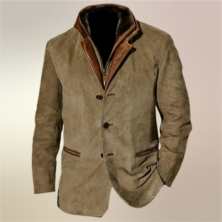 Stilvolle Herren Retrojacke im Vintage-Stil. Zeitloser Übergangs-Look, perfekt für lässige Herrenmode.