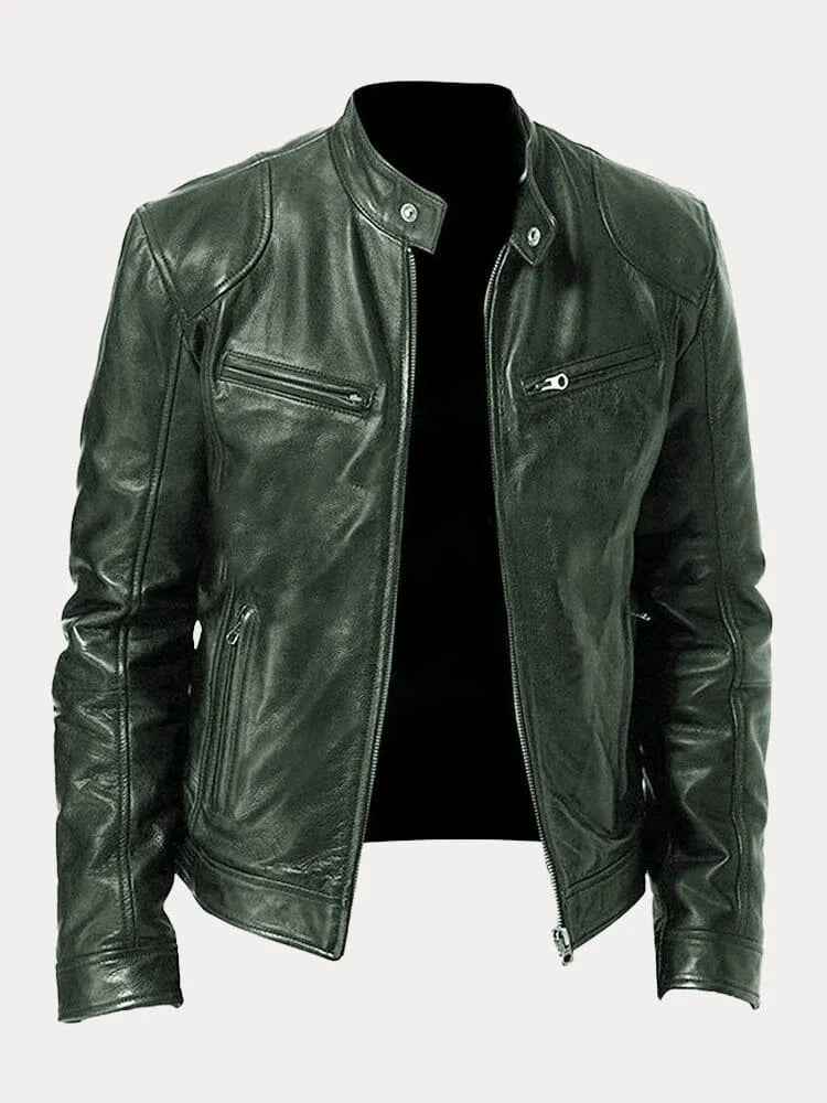 Klassische Herrenmode: Taillierte Jacke mit Reißverschluss, stilvolle Oberbekleidung für moderne Männer.