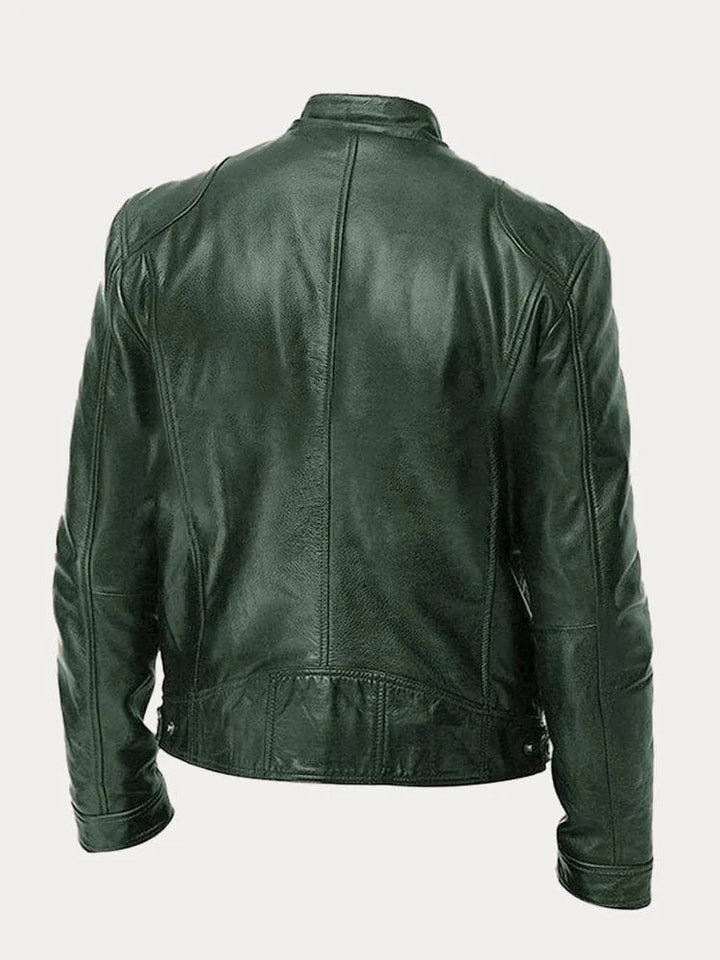 Zeitlose Herren Jacke in Schwarz, elegante taillierte Passform, vielseitige Reißverschlussjacke für Männer.