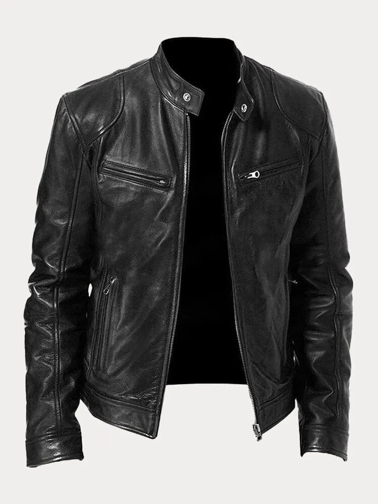 Schwarze Herren Jacke mit taillierter Passform, perfekt für Business Casual und Freizeit. Zeitlose Männerkleidung.