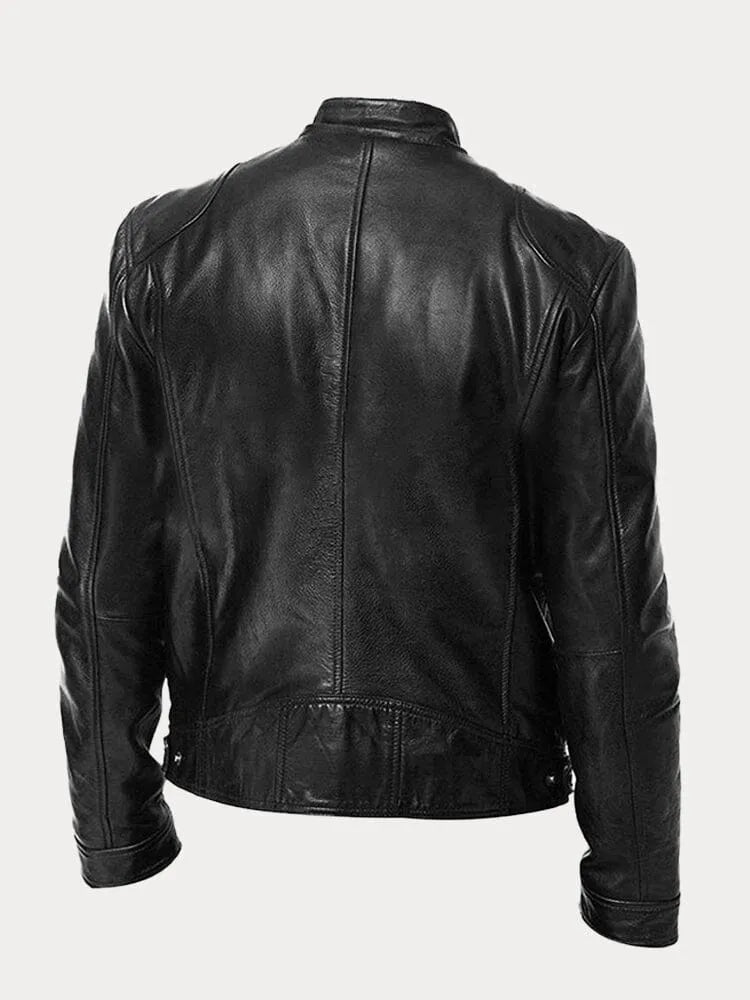 Vielseitige Slim Fit Herrenjacke mit Reißverschluss, ideal als Übergangsjacke für stylische Outfits.