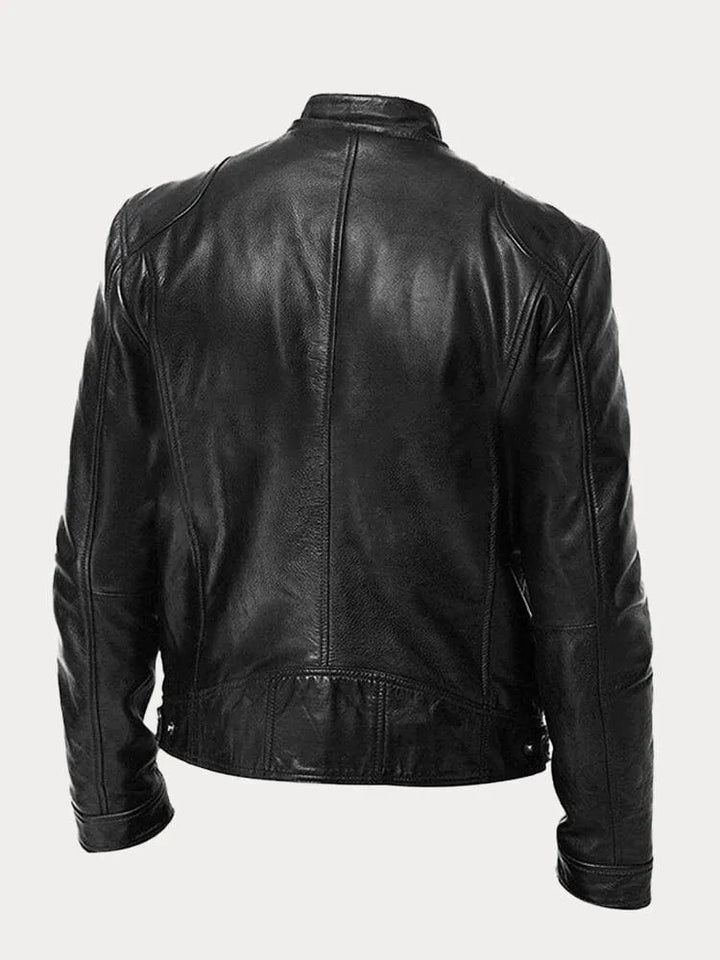 Vielseitige Slim Fit Herrenjacke mit Reißverschluss, ideal als Übergangsjacke für stylische Outfits.
