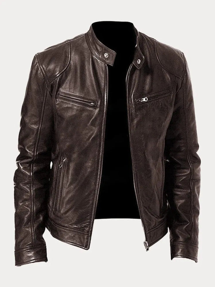 Oberbekleidung: Schwarze Herren Jacke mit taillierter Passform, elegante Reißverschlussjacke für Männer.