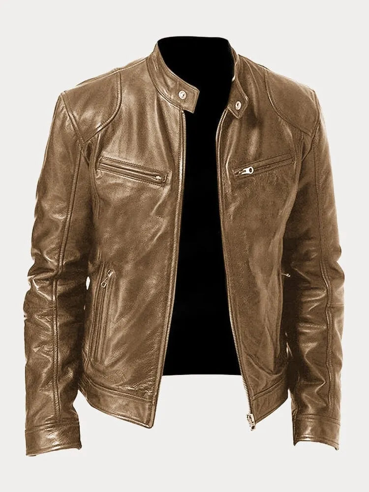 Casual Slim Fit Jacke für Herren, modern und komfortabel, mit praktischem Reißverschluss.