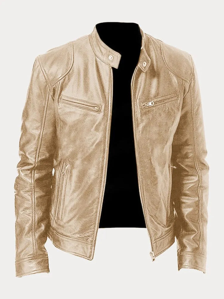 Komfortable & vielseitige Slim Fit Herrenjacke mit Reißverschluss, ideal für moderne Herrenmode.