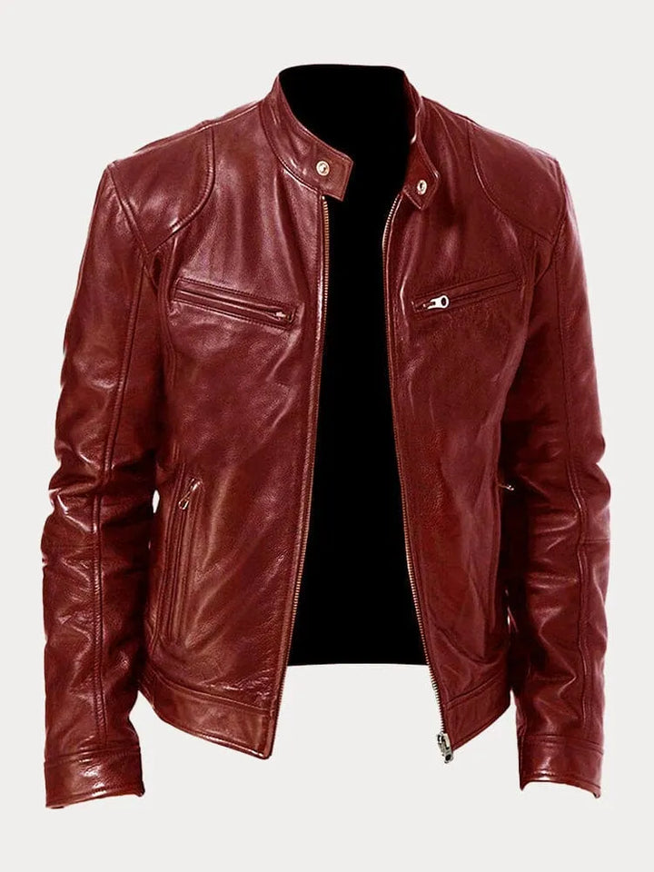 Flexible Slim Fit Jacke für Herren, mit Reißverschluss, ideal für moderne und vielseitige Outfits.