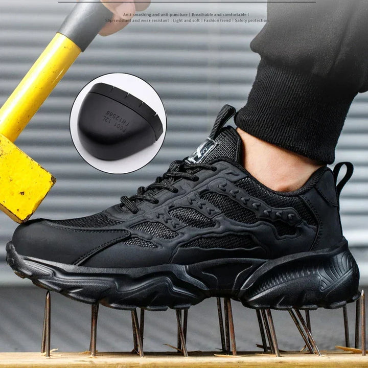 Leichte Herren Sportsicherheitsschuhe, bequem und modern. Ideal als Arbeitsschuhe mit Durchtrittschutz.