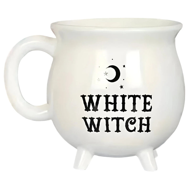 Saisonale Hexenkessel Keramiktasse. Diese langlebige Teetasse ist mikrowellengeeignet und spülmaschinenfest.