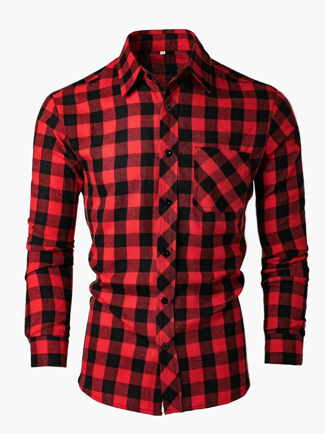 Modisches Herren Outdoor-Flanellhemd, kariert, Slim Fit, perfekt für Freizeit und Alltagslook.