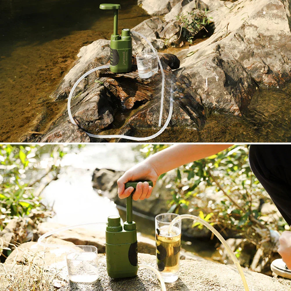 Notfall-Wasserfilter für Survival & Reiseausrüstung, gewährleistet sauberes Trinkwasser in Krisen.