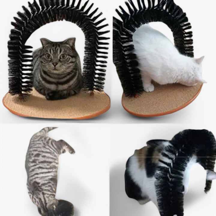 Stylischer Katzen Kratz- & Massagebogen "Mira" als robustes Tierzubehör für Heim und Haustier