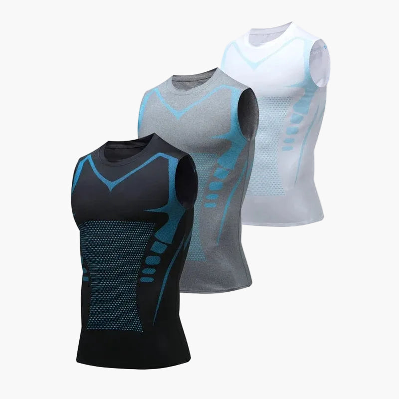 Vielseitiges ärmelloses Herren Kompressionsshirt für Activewear. Sportshirt mit optimaler Passform.