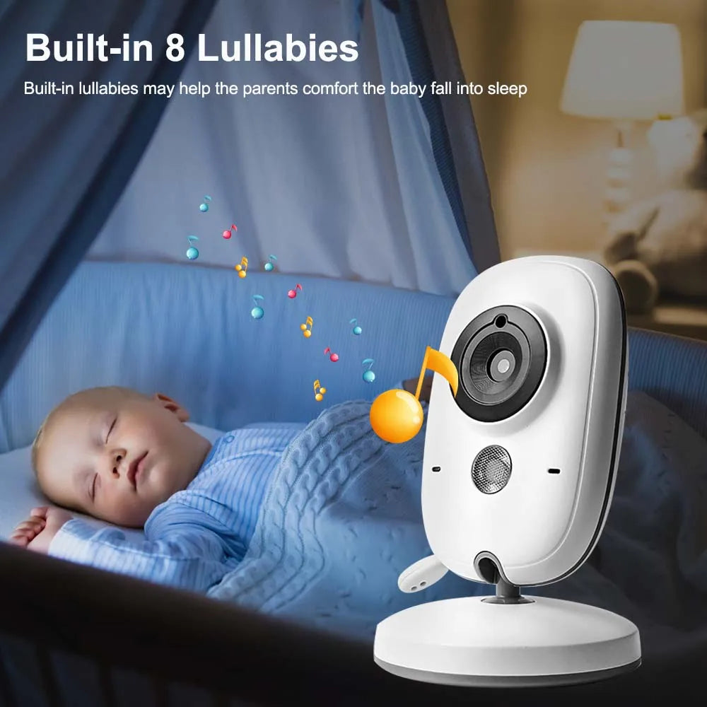 Baby schläft ruhig, überwacht vom Babyphone mit aktiver Infrarot-Nachtsichtfunktion.