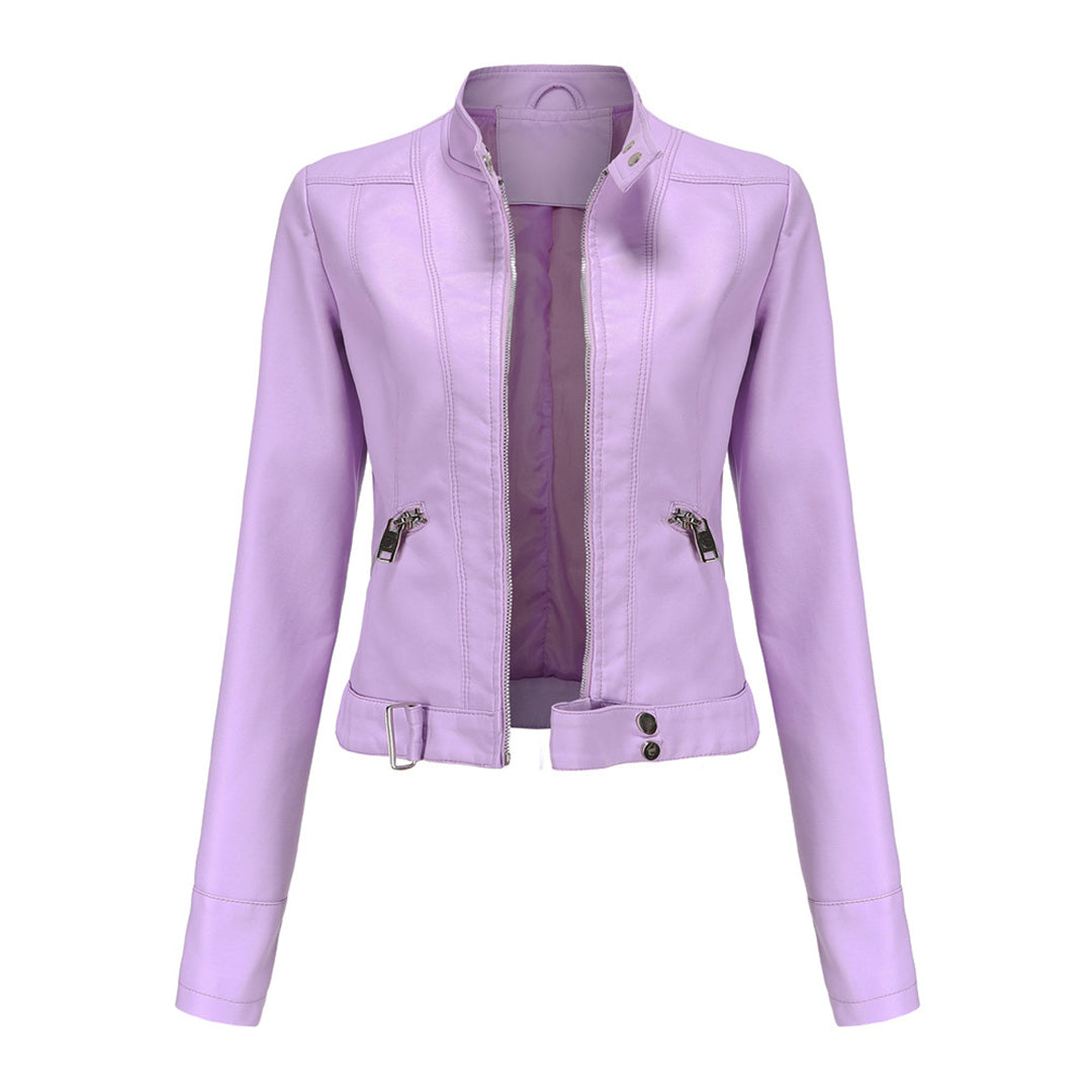 Marlene Damenjacke, elegantes Lederdesign, perfekt als Übergangsjacke für Frühlingstage.