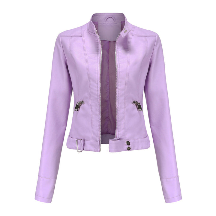 Marlene Damenjacke, elegantes Lederdesign, perfekt als Übergangsjacke für Frühlingstage.