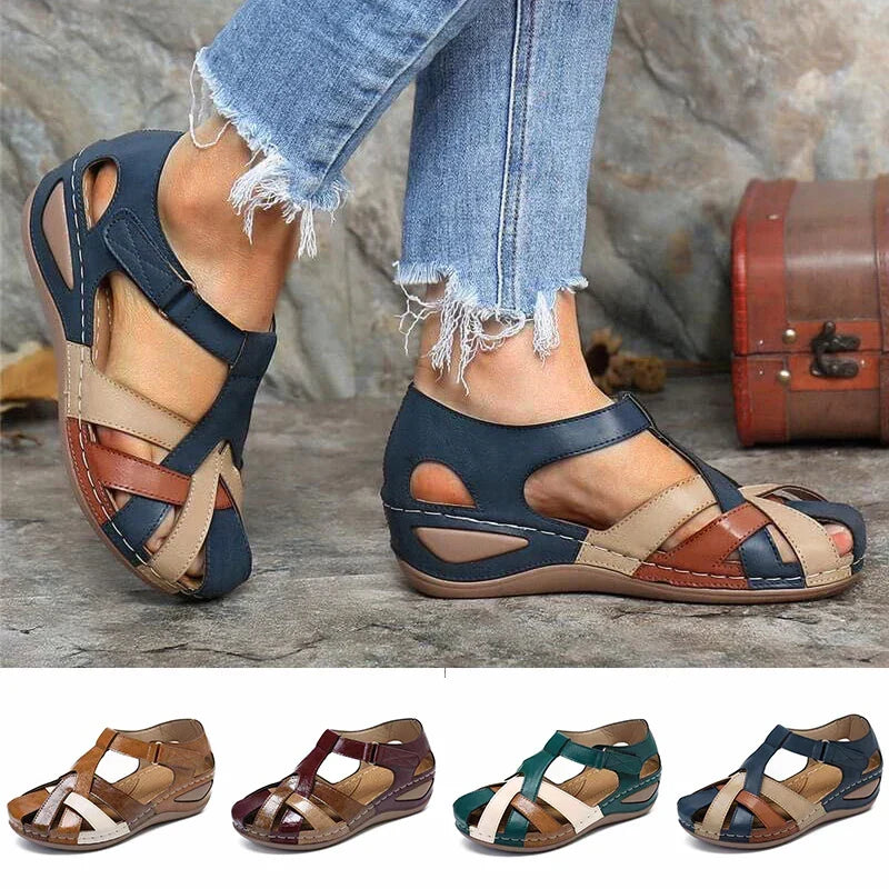 Modische orthopädische Damensandalen, bieten Stil und Fußgesundheit, ideal als Komfortschuhe.