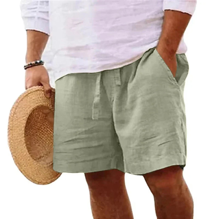 Bequeme Herren Sommer-Shorts aus leichtem Stoff mit Kordelzug, perfekt für Urlaub & Strandtage.