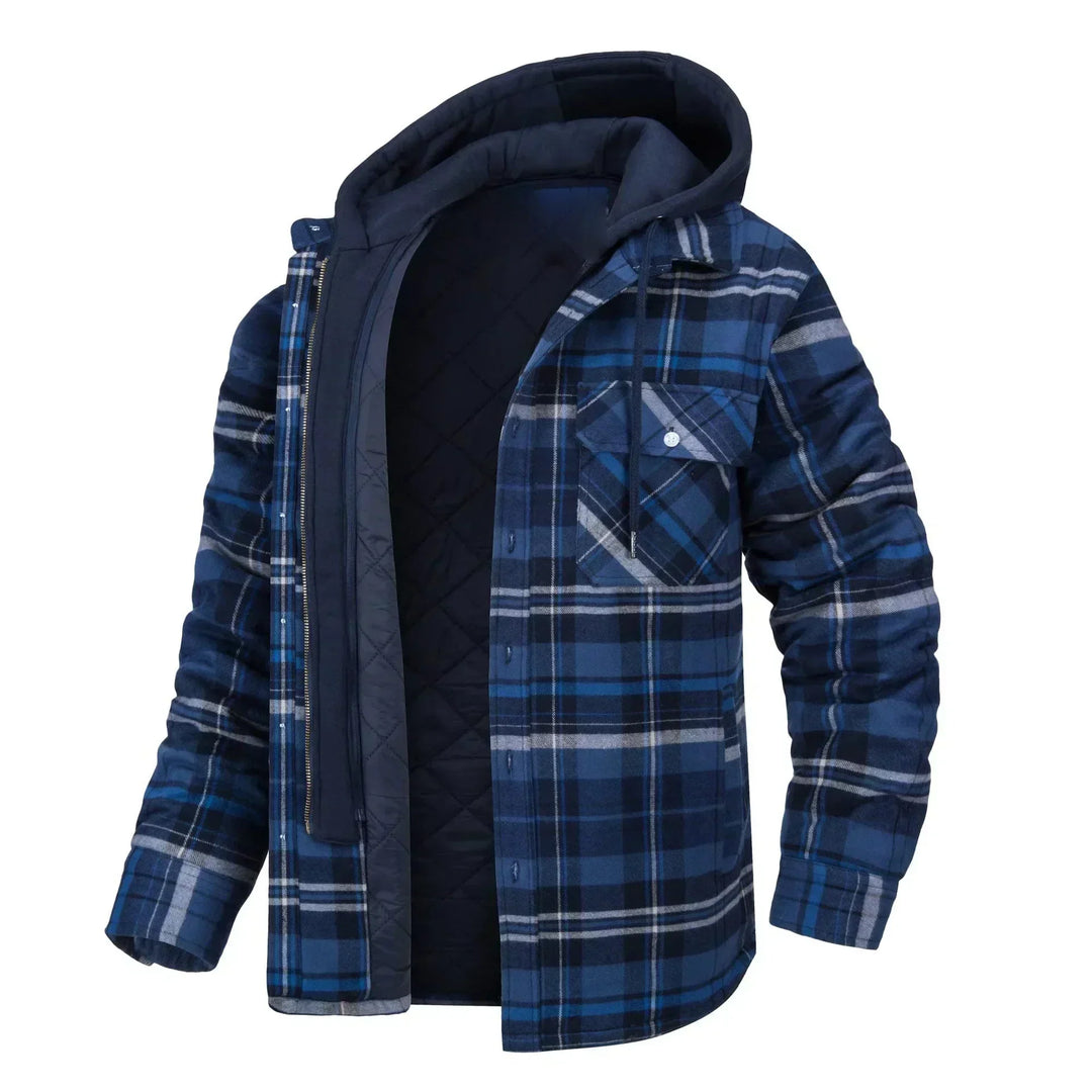 Warme Herren Outdoorjacke mit Kapuze. Bequemer Oversize Schnitt, ideal als Winter- & Freizeitjacke für Männer.