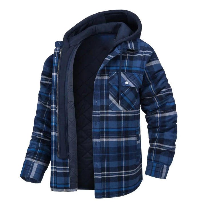 Warme Herren Outdoorjacke mit Kapuze. Bequemer Oversize Schnitt, ideal als Winter- & Freizeitjacke für Männer.