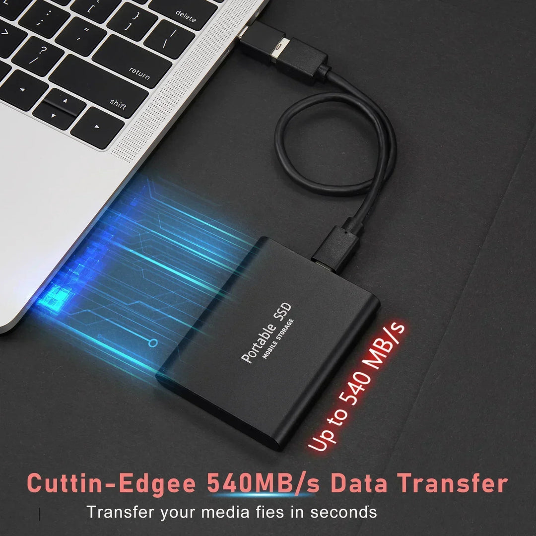 Kompakte, robuste 2TB externe SSD für unterwegs. Tragbare Speichererweiterung & Datensicherung für alle Geräte.