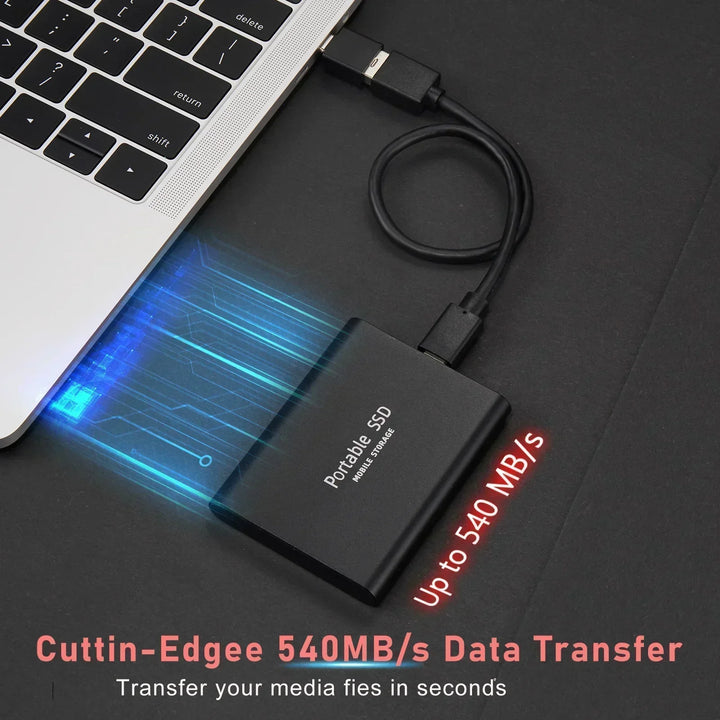Kompakte, robuste 2TB externe SSD für unterwegs. Tragbare Speichererweiterung & Datensicherung für alle Geräte.