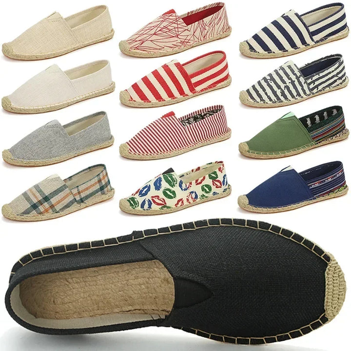 Herren Espadrilles Elio mit urbanem Graffiti-Design für den Sommer; stylische Slip-ons.