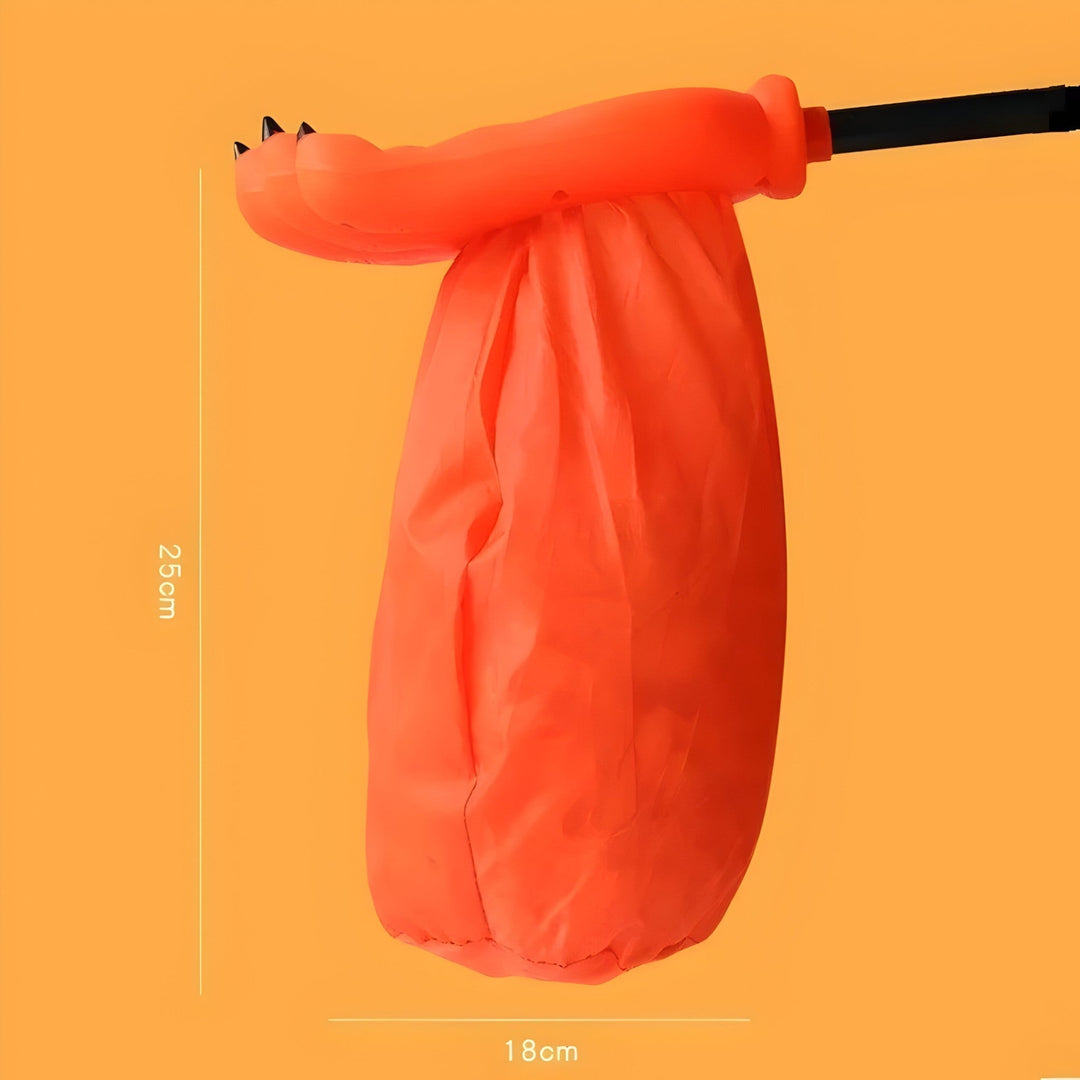 Stilvolle orange-schwarze Halloween Süßigkeitentasche, robust und langlebig für Trick-or-Treat Abenteuer.