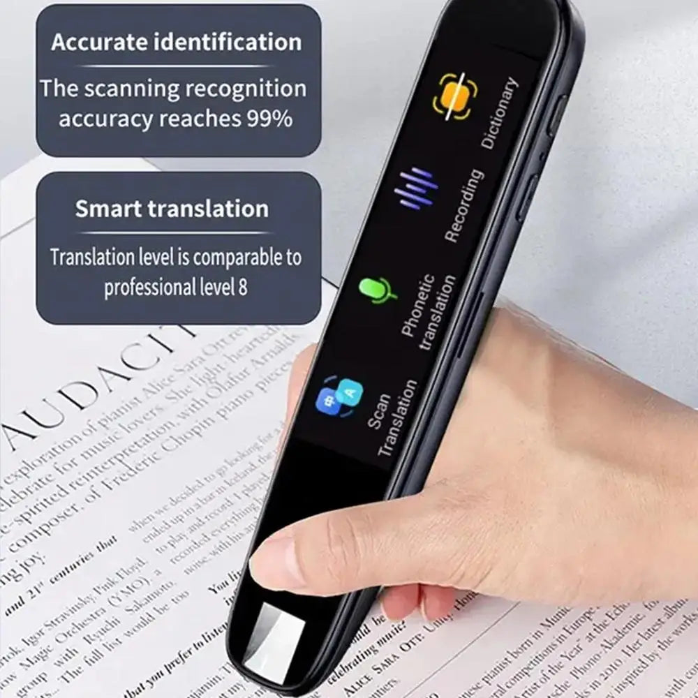 Digitaler Textscanner & Übersetzerstift, scannt & übersetzt offline in 123 Sprachen. Lernhilfe.