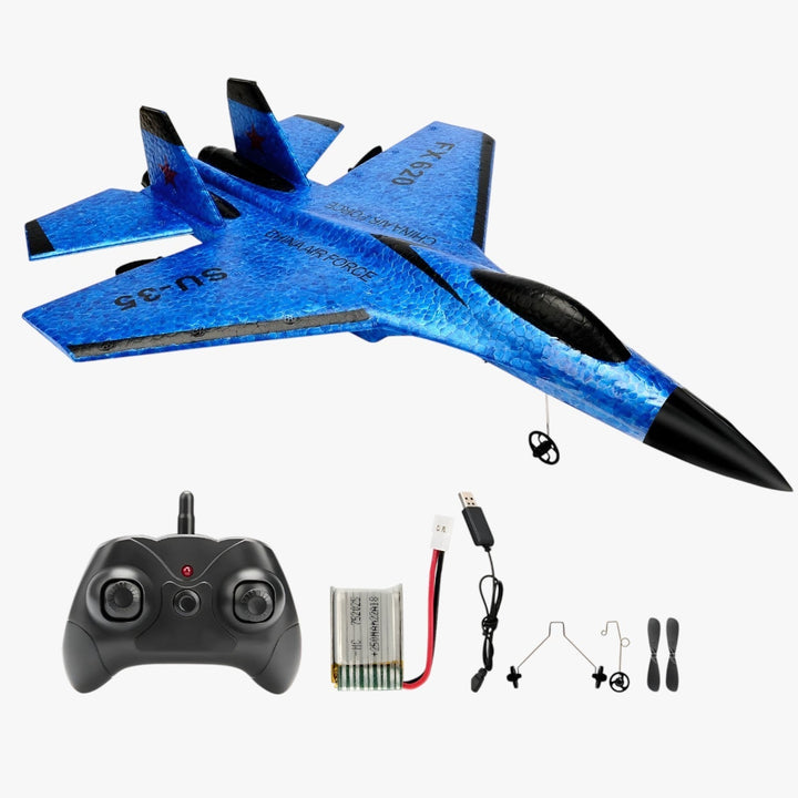 Der Akku wird im FalconAir RC-Gleiter geladen, für lange Flugzeiten und Outdoor-Abenteuer mit diesem LED-Modell.