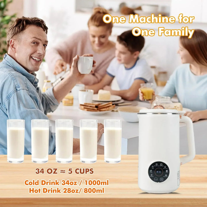 Moderner Nussmilchmaker, der sich perfekt in jede Küche integriert für frische Milchersatzgetränke und Smoothies.