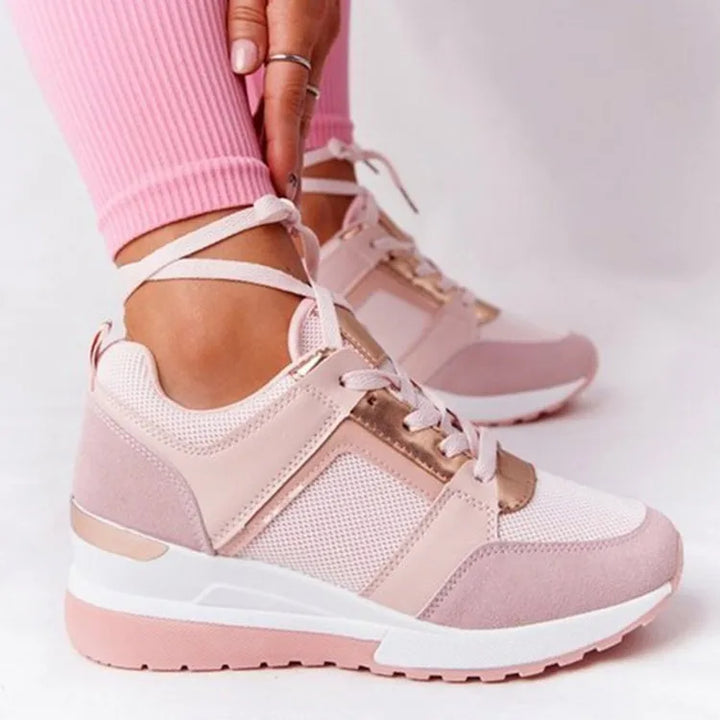 Bequeme Damen Freizeit Wedge Schuhe mit trendiger erhöhter Sohle; perfekt für Sommer- & Frühlingslooks.