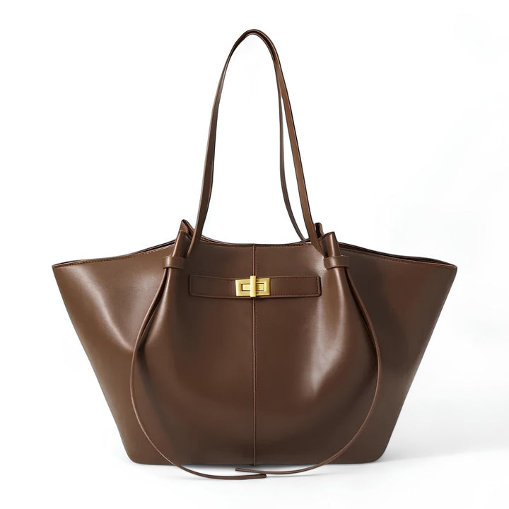 Vegane große Damen Schultertasche aus PU-Leder, elegantes Design, perfekt als Alltagstasche.