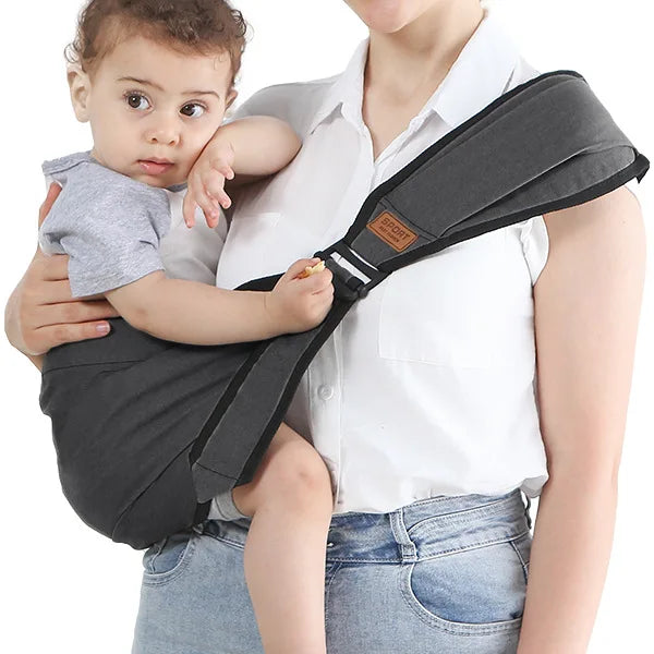 Praktische, ergonomische Baby-Hüfttrage als Elternhilfe für Babys & Kleinkinder. Entlastet Arme, ideal für den Alltag.