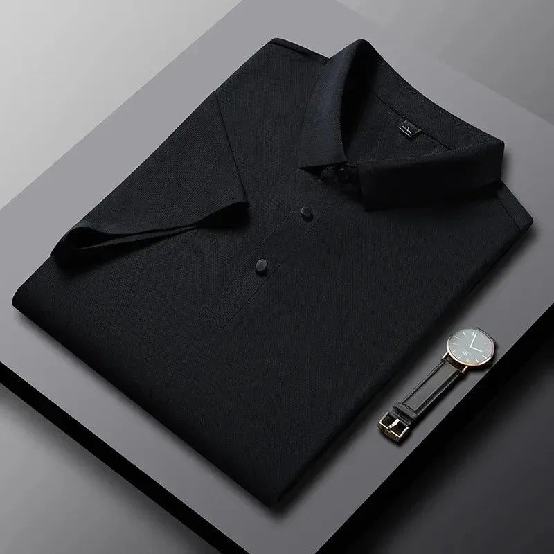 Stilvolles Herren Poloshirt mit Strukturkraft, kurzarm. Komfortables Oberteil in M-4XL für den Herrn.