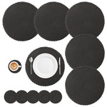geflochtenes schwarzes Set