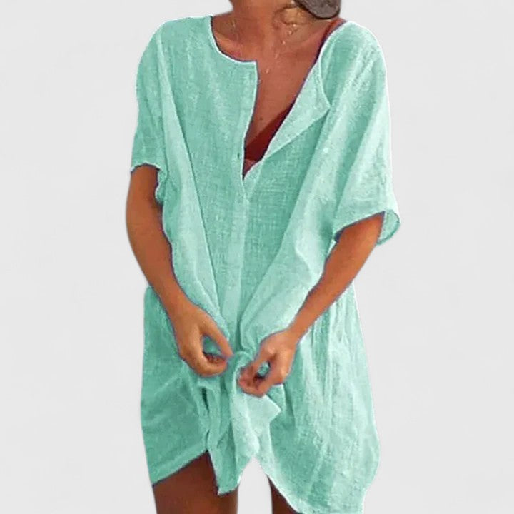 Damenkleid im Tunika-Stil, relaxed fit, perfekt als Strandkleid oder luftiges Freizeitkleid.
