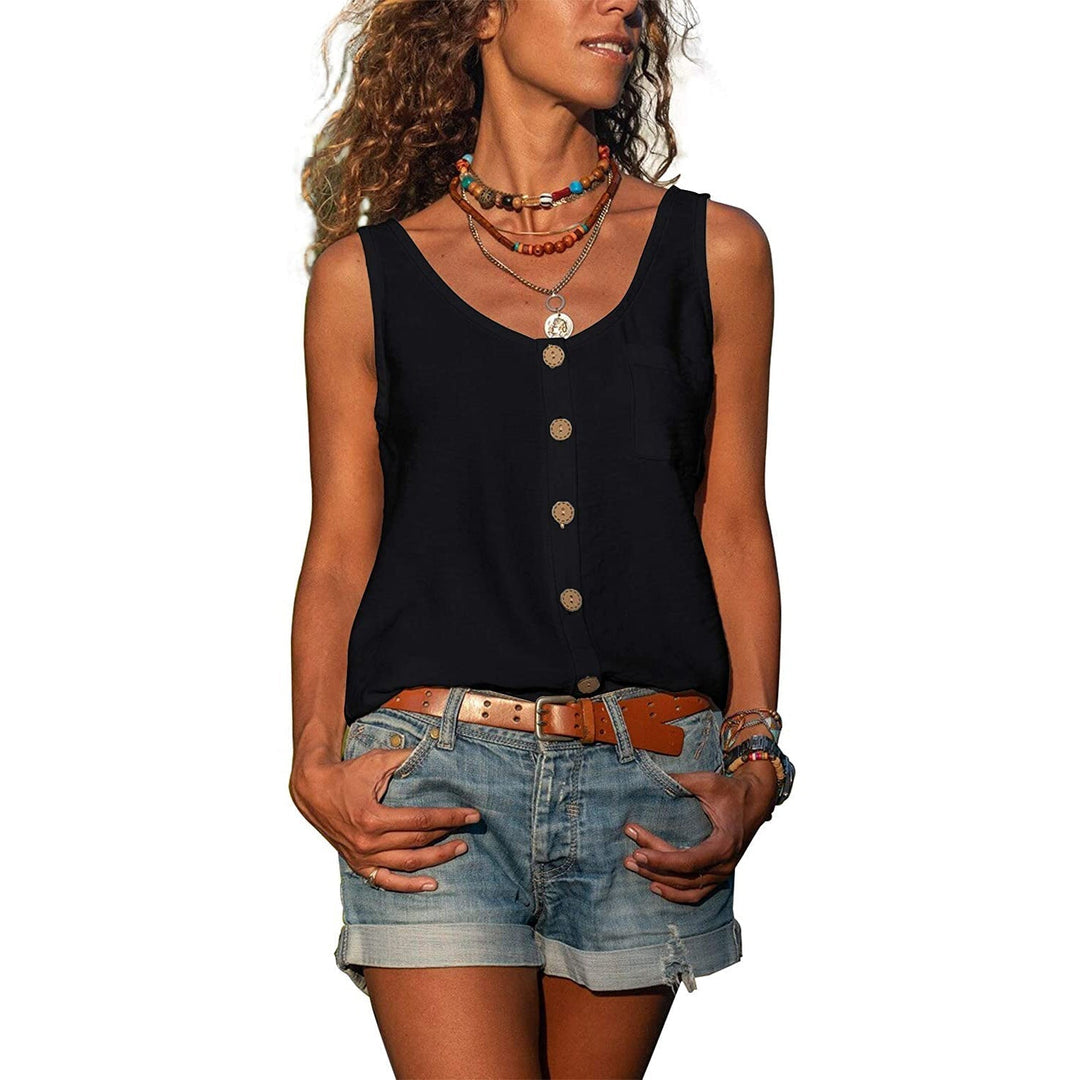 Tailliertes Damen Tanktop in ärmellosem Design. Perfektes Oberteil für casual Mode & Freizeit.