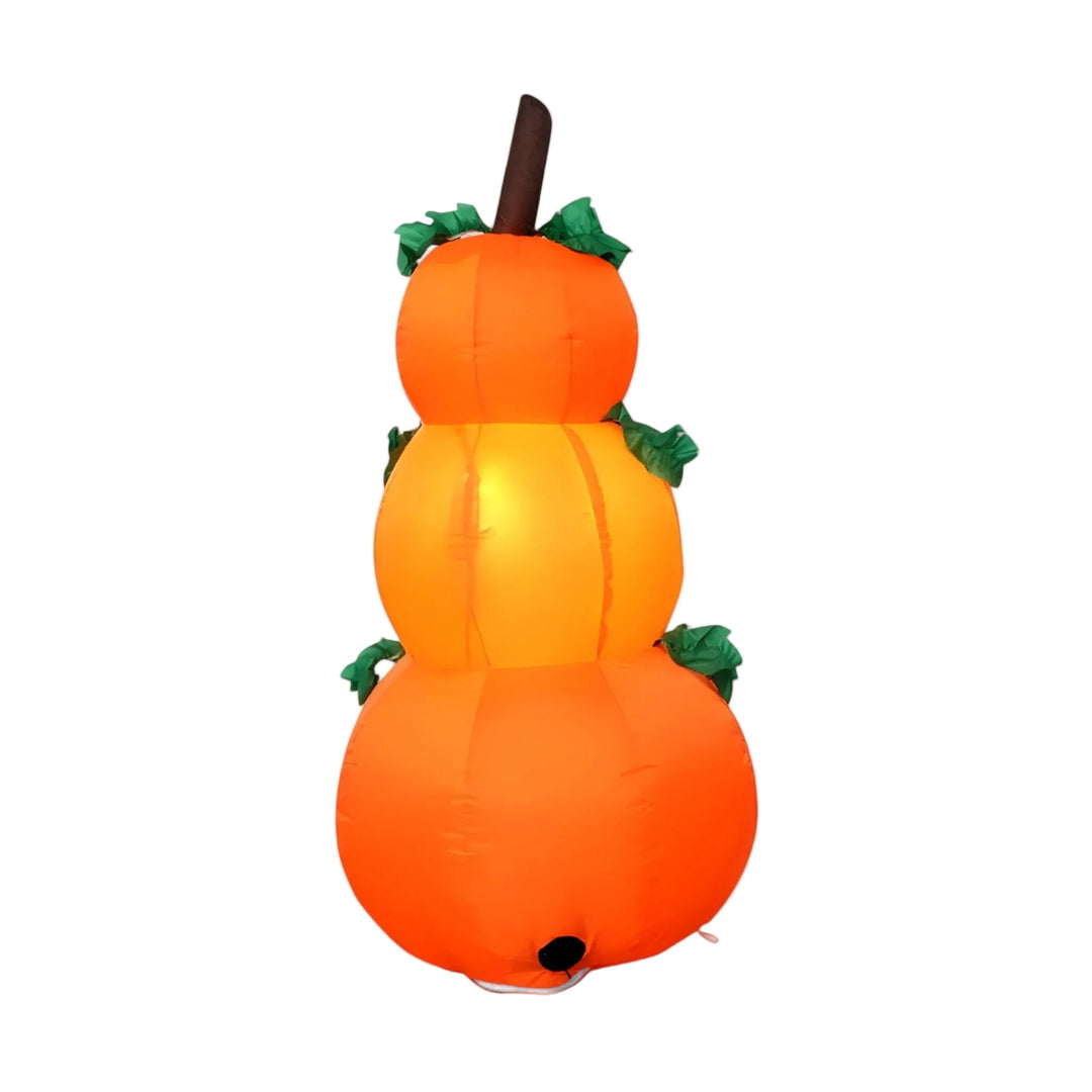 Riesiger aufblasbarer Halloween-Kürbis mit leuchtenden LEDs, perfekte saisonale Deko für Garten & Außenbereich.