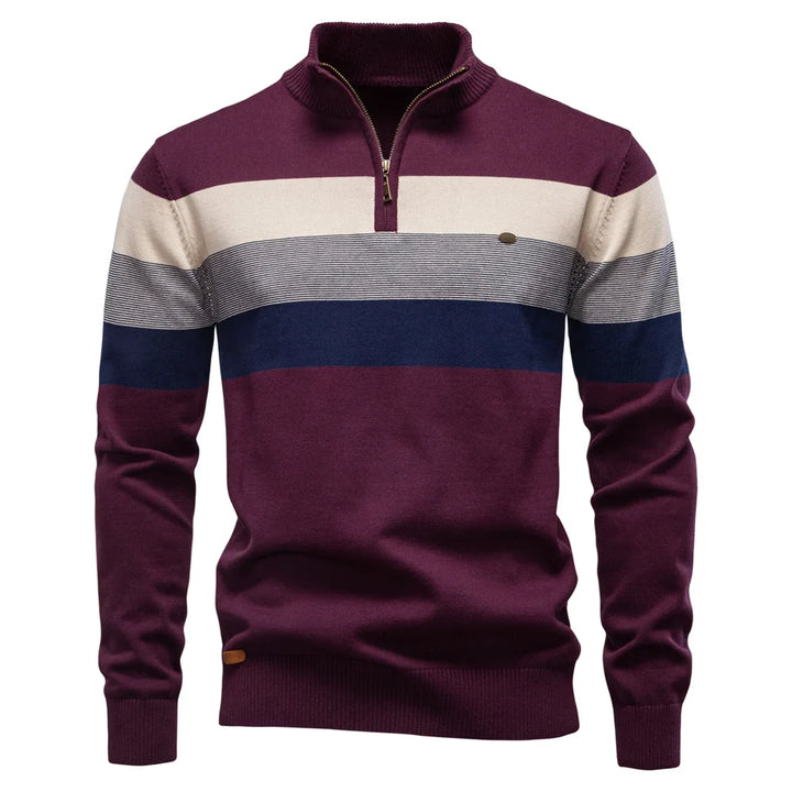 Klassischer Herren Strickpullover, Langarm, warm und komfortabel für Herbst & Wintermode.