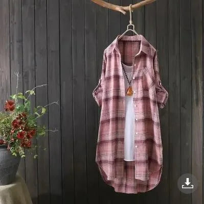 Lässige Frühlingsoberbekleidung für Damen, mit klassischem Karodesign, bequem und zeitlos.