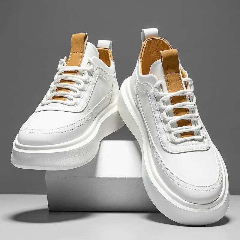 Elegante Herren Sneaker als Freizeitschuhe. Komfortable Höhenschuhe für selbstbewusstes Auftreten, Gummisohle.