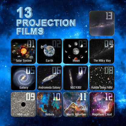 LED Galaxie Projektor Orion mit 13 Modi projiziert faszinierenden Sternenhimmel an die Decke für entspannte Atmosphäre.